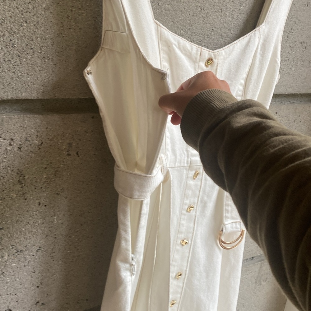 EVER NEW (Australia) White Denim Dress - Picture 5 of 13